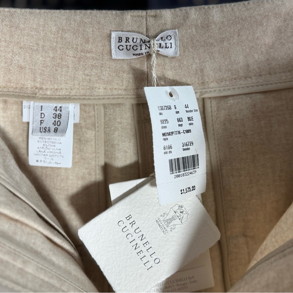 Brunello Cucinelli Women’s Light Tan Dress Pants